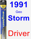 Driver Wiper Blade for 1991 Geo Storm - Hybrid