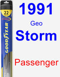 Passenger Wiper Blade for 1991 Geo Storm - Hybrid
