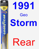 Rear Wiper Blade for 1991 Geo Storm - Hybrid