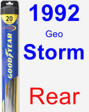 Rear Wiper Blade for 1992 Geo Storm - Hybrid