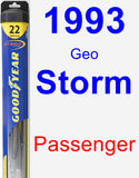 Passenger Wiper Blade for 1993 Geo Storm - Hybrid