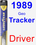 Driver Wiper Blade for 1989 Geo Tracker - Hybrid