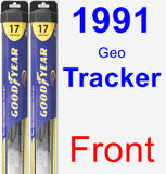 Front Wiper Blade Pack for 1991 Geo Tracker - Hybrid