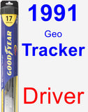 Driver Wiper Blade for 1991 Geo Tracker - Hybrid