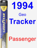 Passenger Wiper Blade for 1994 Geo Tracker - Hybrid