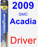 Driver Wiper Blade for 2009 GMC Acadia - Hybrid