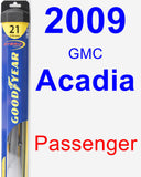 Passenger Wiper Blade for 2009 GMC Acadia - Hybrid