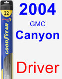 Driver Wiper Blade for 2004 GMC Canyon - Hybrid