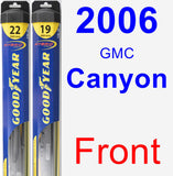 Front Wiper Blade Pack for 2006 GMC Canyon - Hybrid