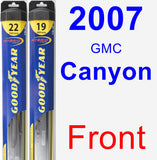 Front Wiper Blade Pack for 2007 GMC Canyon - Hybrid