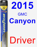 Driver Wiper Blade for 2015 GMC Canyon - Hybrid