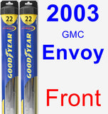 Front Wiper Blade Pack for 2003 GMC Envoy - Hybrid