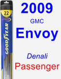 Passenger Wiper Blade for 2009 GMC Envoy - Hybrid