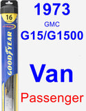 Passenger Wiper Blade for 1973 GMC G15/G1500 Van - Hybrid