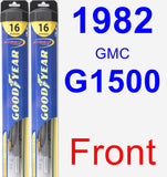 Front Wiper Blade Pack for 1982 GMC G1500 - Hybrid