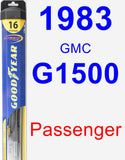 Passenger Wiper Blade for 1983 GMC G1500 - Hybrid