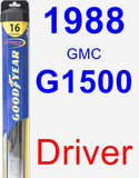 Driver Wiper Blade for 1988 GMC G1500 - Hybrid