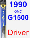 Driver Wiper Blade for 1990 GMC G1500 - Hybrid