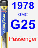 Passenger Wiper Blade for 1978 GMC G25 - Hybrid