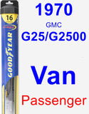 Passenger Wiper Blade for 1970 GMC G25/G2500 Van - Hybrid