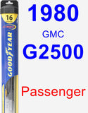 Passenger Wiper Blade for 1980 GMC G2500 - Hybrid