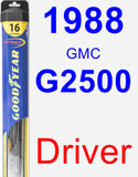 Driver Wiper Blade for 1988 GMC G2500 - Hybrid