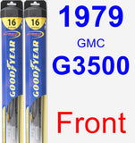 Front Wiper Blade Pack for 1979 GMC G3500 - Hybrid