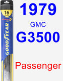 Passenger Wiper Blade for 1979 GMC G3500 - Hybrid