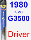 Driver Wiper Blade for 1980 GMC G3500 - Hybrid