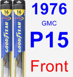 Front Wiper Blade Pack for 1976 GMC P15 - Hybrid