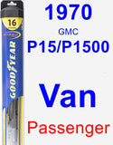 Passenger Wiper Blade for 1970 GMC P15/P1500 Van - Hybrid