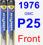 Front Wiper Blade Pack for 1976 GMC P25 - Hybrid