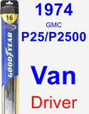 Driver Wiper Blade for 1974 GMC P25/P2500 Van - Hybrid