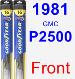 Front Wiper Blade Pack for 1981 GMC P2500 - Hybrid