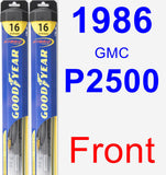 Front Wiper Blade Pack for 1986 GMC P2500 - Hybrid