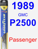 Passenger Wiper Blade for 1989 GMC P2500 - Hybrid