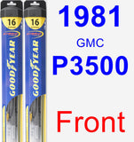 Front Wiper Blade Pack for 1981 GMC P3500 - Hybrid