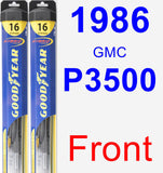 Front Wiper Blade Pack for 1986 GMC P3500 - Hybrid