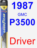 Driver Wiper Blade for 1987 GMC P3500 - Hybrid