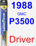 Driver Wiper Blade for 1988 GMC P3500 - Hybrid