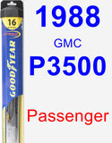 Passenger Wiper Blade for 1988 GMC P3500 - Hybrid