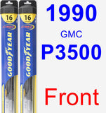 Front Wiper Blade Pack for 1990 GMC P3500 - Hybrid