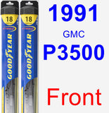 Front Wiper Blade Pack for 1991 GMC P3500 - Hybrid