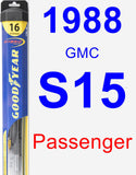 Passenger Wiper Blade for 1988 GMC S15 - Hybrid