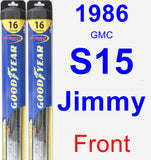 Front Wiper Blade Pack for 1986 GMC S15 Jimmy - Hybrid