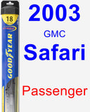 Passenger Wiper Blade for 2003 GMC Safari - Hybrid