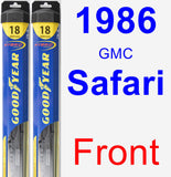 Front Wiper Blade Pack for 1986 GMC Safari - Hybrid