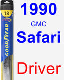 Driver Wiper Blade for 1990 GMC Safari - Hybrid