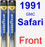 Front Wiper Blade Pack for 1991 GMC Safari - Hybrid