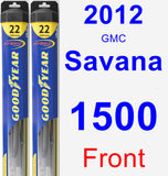 Front Wiper Blade Pack for 2012 GMC Savana 1500 - Hybrid